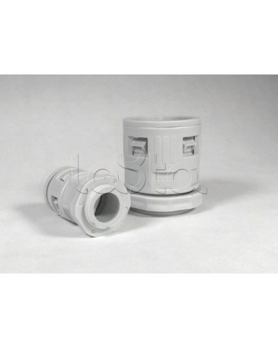 Муфта вводная для гофрированных труб серая ВМ-ГТ-32 Промрукав (PR08.3271) в Нижнем Тагиле Повороты, муфты, тройники Pintop.ru