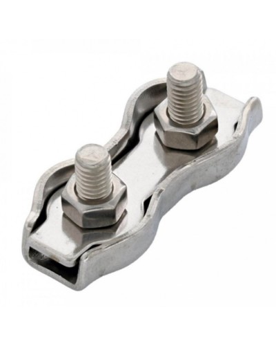 Зажим троса двойной D4мм Duplex (100шт/уп) Промрукав (PR08.3889) в Нижнем Тагиле Держатели, клипсы, скобы Pintop.ru