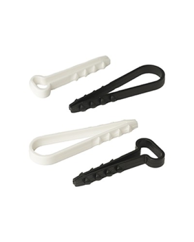 Дюбель-хомут для плоского кабеля 5-10 мм белый (100шт) Промрукав (PR08.6955) в Нижнем Тагиле Крепеж: Дюбели, шурупы, саморезы Pintop.ru