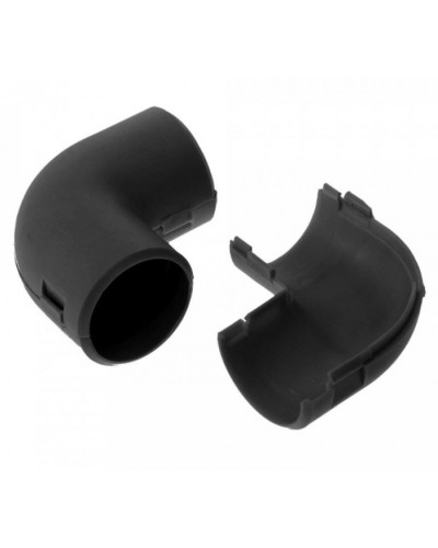 Соединитель угловой разборный черный д20 (5шт/550шт уп/кор) Промрукав (PR13.0174) в Нижнем Тагиле Повороты, муфты, тройники Pintop.ru