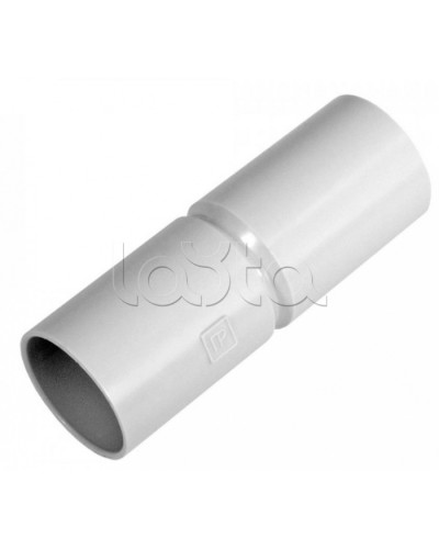 Патрубок-муфта д16 безгалогенная (HF) атмосферостойкая серая (100шт/1200шт уп/кор) Промрукав (PR13.0350) в Нижнем Тагиле Повороты, муфты, тройники Pintop.ru