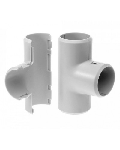 Тройник разборный д16 безгалогенный (HF) атмосферостойкий серый (70шт/700шт уп/кор) Промрукав (PR13.0364) в Нижнем Тагиле Повороты, муфты, тройники Pintop.ru