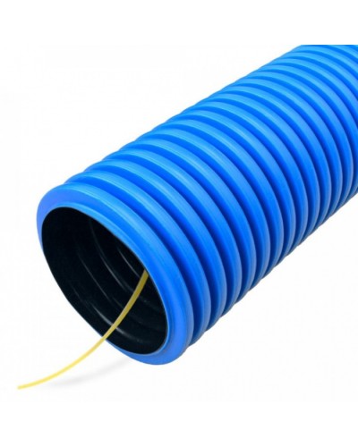 Труба гофрированная двустенная ПНД гибкая тип 750 (SN16) с/з синяя д110 (50м/уп) Промрукав (PR15.0054) в Нижнем Тагиле Труба гофрированная Pintop.ru