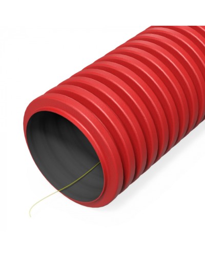 Труба гофр. двуст. ПНД гибкая тип 1250 (SN49) с/з красная d63 мм (50м/150м уп/пал) Промрукав (PR15.00996) в Нижнем Тагиле Труба гофрированная Pintop.ru
