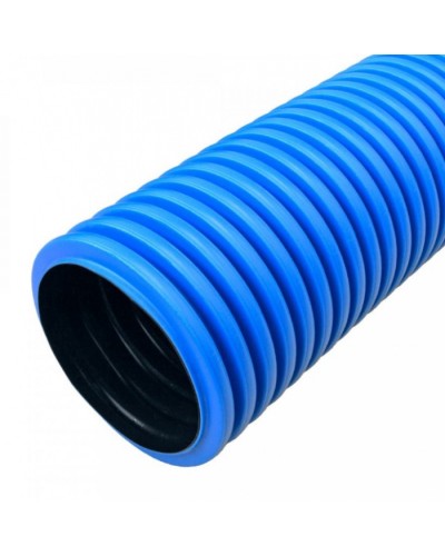 Труба гофрированная двустенная ПНД жесткая тип 750 (SN16) синяя д110 5,7м (34,2м/уп) Промрукав (PR15.0126) в Нижнем Тагиле Труба гофрированная Pintop.ru