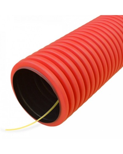 Труба гофрированная двустенная ПНД гибкая тип 450 (SN26) с/з красная д50 (20м/уп) Промрукав (PR15.0233) в Нижнем Тагиле Труба гофрированная Pintop.ru