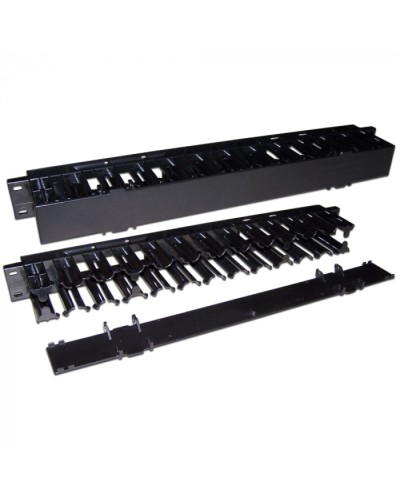 Кабельный органайзер 19 пластиковый, c крышкой, 1U LANMASTER (LAN-ORG/CVP-1U) в Нижнем Тагиле Кабельные органайзеры Pintop.ru