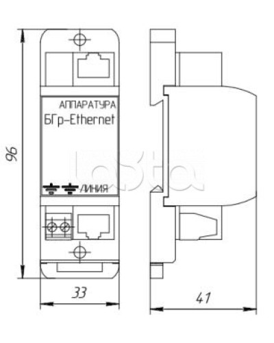 Устройство защиты от импульсных перенапряжений Forteza Блок БГр-Ethernet-PoE в Нижнем Тагиле Устройства защиты операционных процессоров (ОПС) Pintop.ru