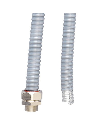 Металлорукав DN 12мм в ПВХ изоляции, Dвн 12,0 мм, Dнар 16,0, 50 м, цвет серый DKC 6071R-012 в Нижнем Тагиле Крепежные изделия Pintop.ru