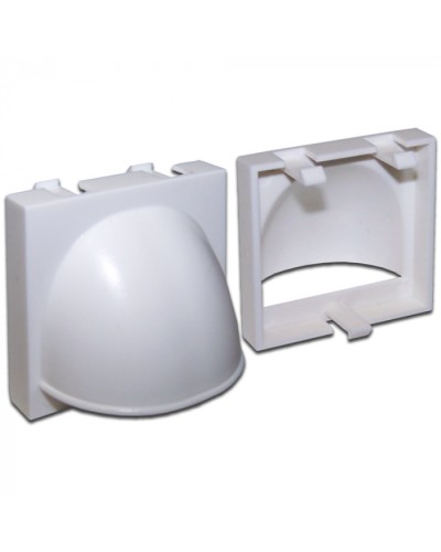 Кабельный ввод открытый, 45х45, белый LANMASTER (LAN-SIP-23CO-WH) в Нижнем Тагиле Аксессуары для кабель-канала Pintop.ru