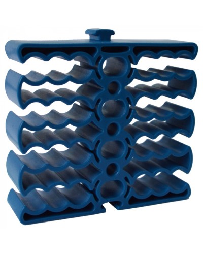 Кабельная гребенка на 24 кабеля, синяя LANMASTER (LAN-CCLP24-BL) в Нижнем Тагиле Аксессуары для стоек и шкафов Pintop.ru