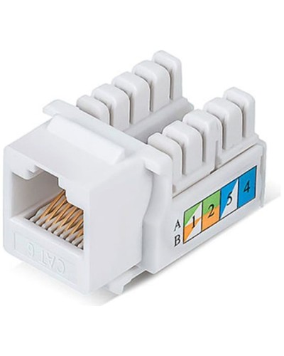 Модуль Keystone Jack RJ-45(8P8C), UTP неэкранированный, CAT 6, тип 90 градусов, белый REXANT PRO 02-0254 в Нижнем Тагиле Модули Keystone Pintop.ru