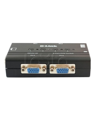 4-портовый KVM-переключатель с портами VGA и PS/2 D-Link DL-DKVM-4K/B3A в Нижнем Тагиле Видеоусилители, Модуляторы, Делители Pintop.ru