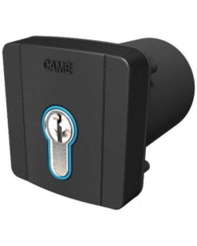 Ключ-выключатель встраиваемый с цилиндром замка DIN и синей подсветкой Came 806SL-0060 в Нижнем Тагиле Запчасти для шлагбаумов и автоматики Pintop.ru