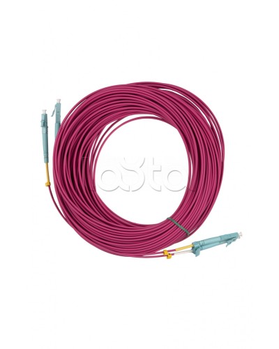 Патч-корд MM 50/125(OM4), LC-LC, duplex, 10G/40G, LSZH, 25 м Hyperline FC-D2-504-LC/PR-LC/PR-H-25M-LSZH-MG в Нижнем Тагиле Патч-корды оптические Pintop.ru