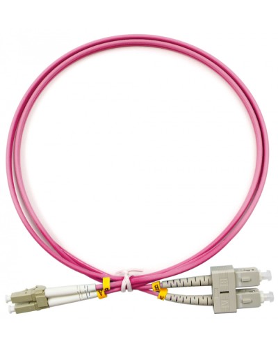 Шнур оптический duplex LC-SC 50/125 mm OM4 1,5м LSZH Cabeus FOP-50-OM4-LC-SC-1,5m в Нижнем Тагиле Патч-корды оптические Pintop.ru