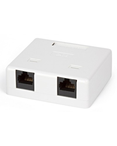 Розетка компьютерная RJ-45(8P8C) Hyperline SB1-2-8P8C-C6-WH в Нижнем Тагиле Розетки компьютерные и телефонные Pintop.ru