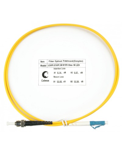 Шнур оптический simplex LC-ST 9/125 sm 1м LSZH Cabeus FOP(s)-9-LC-ST-1m в Нижнем Тагиле Патч-корды оптические Pintop.ru