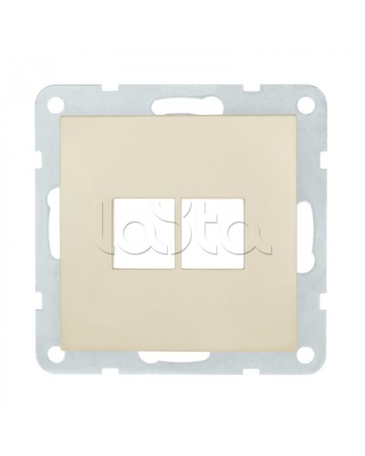 Накладка с суппортом розетки комп. и телеф. на 2 входа (бежевый матовый) БЕЗ механизма LK80 Экопласт (846202-0 в Нижнем Тагиле Розетки компьютерные и телефонные Pintop.ru
